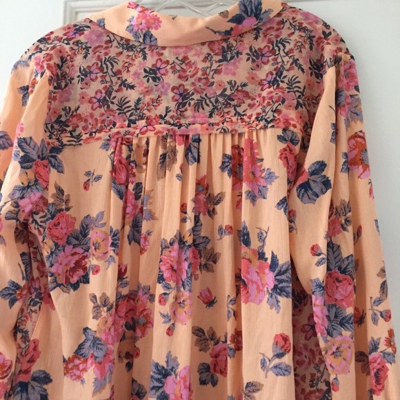 Free People Hold On To Me Long-Sleeve Blouse Boho Cottagecore - Picture 6 of 12